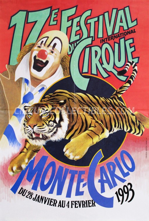 Festival International du Cirque de Monte-Carlo Circus Poster - Monaco, 1993