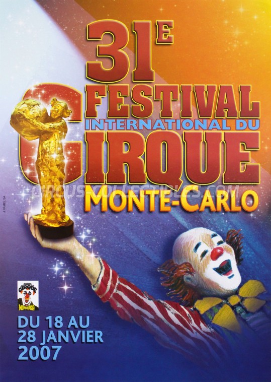 Festival International du Cirque de Monte-Carlo Circus Poster - Monaco, 2007