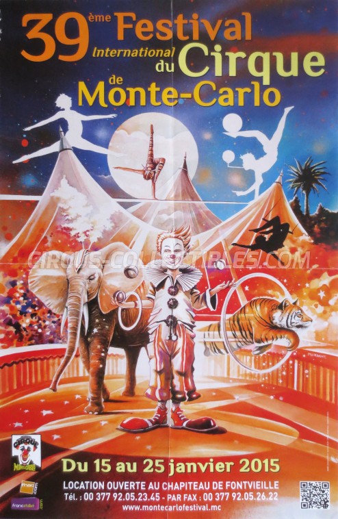 Festival International du Cirque de Monte-Carlo Circus Poster - Monaco, 2015