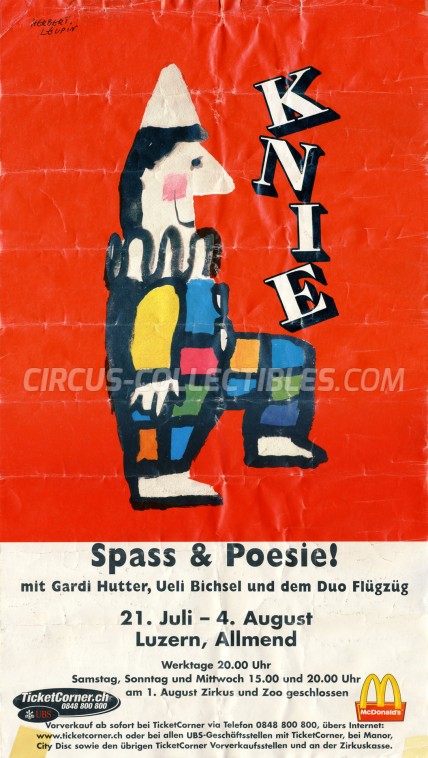 Knie Circus Poster - Switzerland, 2000