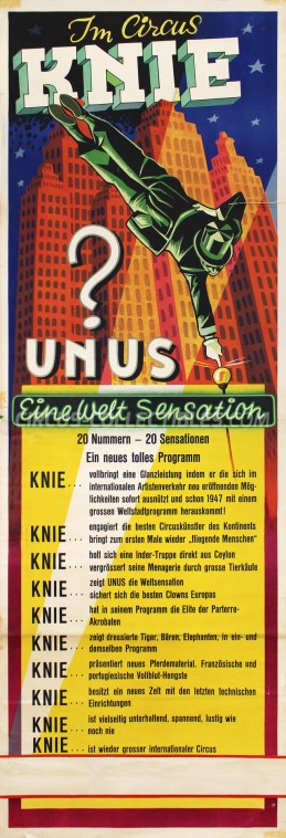 Knie Circus Poster - Switzerland, 1947