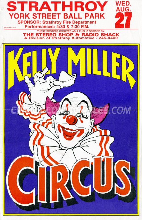 Kelly Miller Circus Circus Poster - USA, 1997