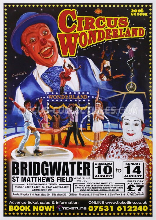 Wonderland (UK) Circus Poster - England, 2016
