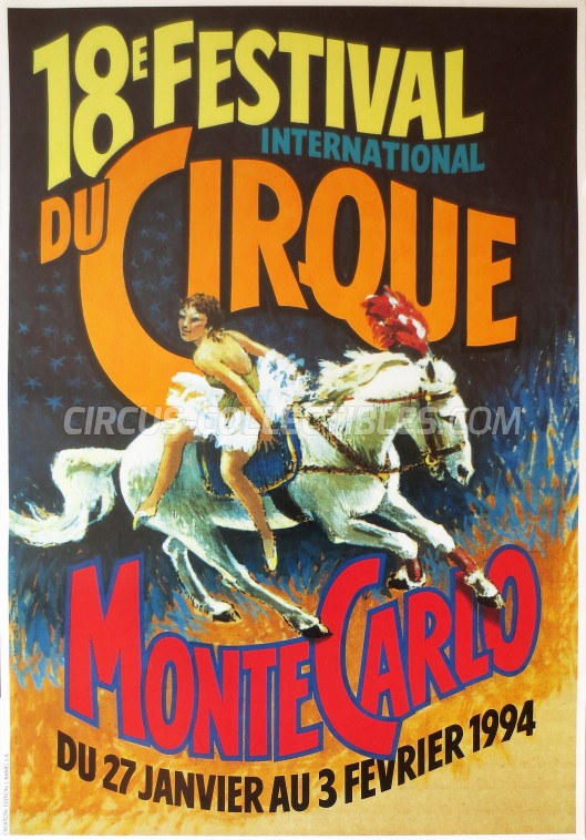 Festival International du Cirque de Monte-Carlo Circus Poster - Monaco, 1994