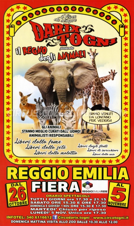Darix Togni Circus Poster - Italy, 2018
