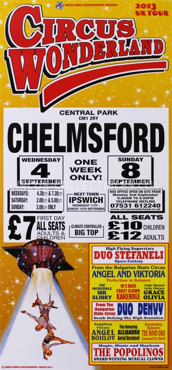Wonderland (UK) Circus Poster - England, 2013