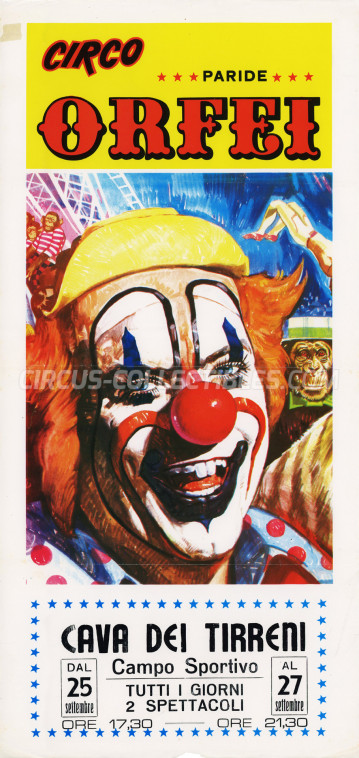Paride Orfei Circus Poster - Italy, 1982