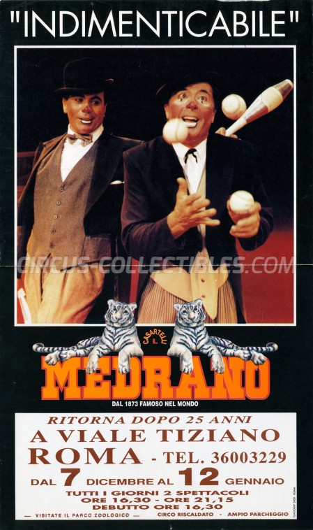 Medrano (Casartelli) Circus Poster - Italy, 1996