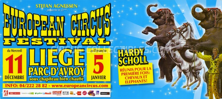 European Circus Festival Circus Poster - Belgium, 2013