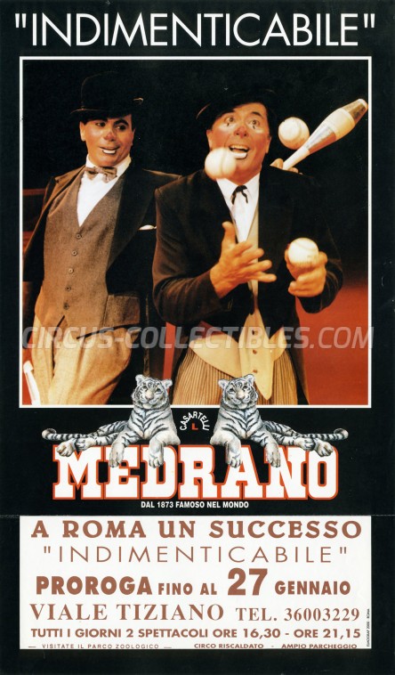 Medrano (Casartelli) Circus Poster - Italy, 1997
