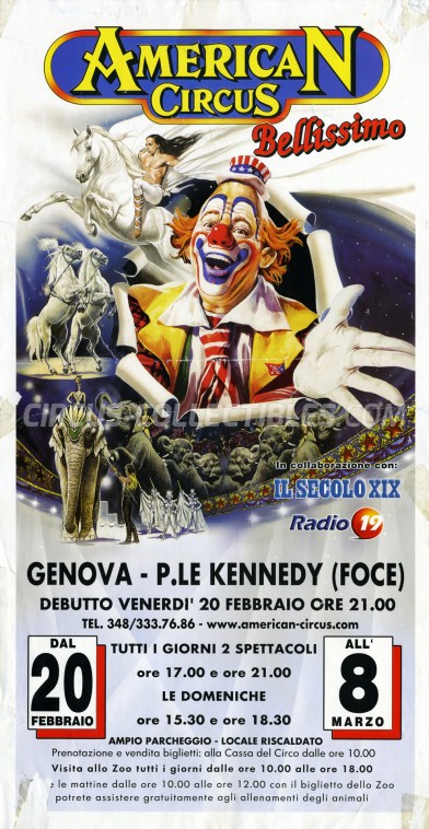 American Circus (Togni) Circus Poster - Italy, 2009