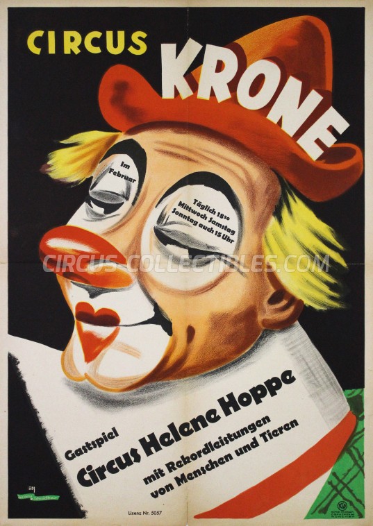 Krone Circus Poster - Germany, 1947