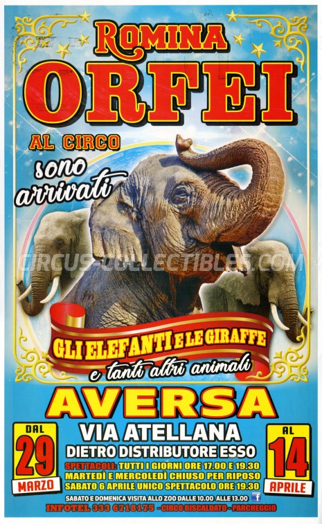 Romina Orfei Circus Poster - Italy, 2019