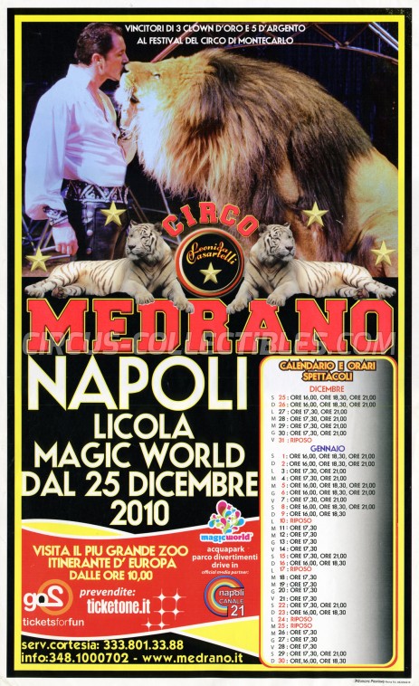 Medrano (Casartelli) Circus Poster - Italy, 2010