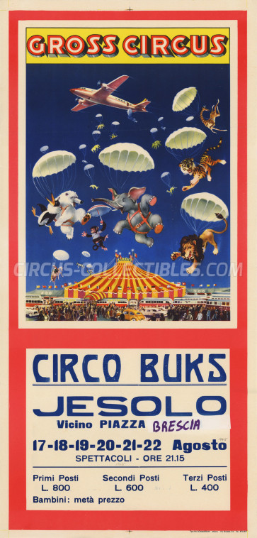 Buks Circus Poster - Italy, 1965