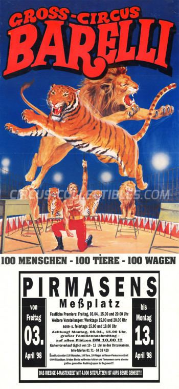 Barelli Circus Poster - Germany, 1998