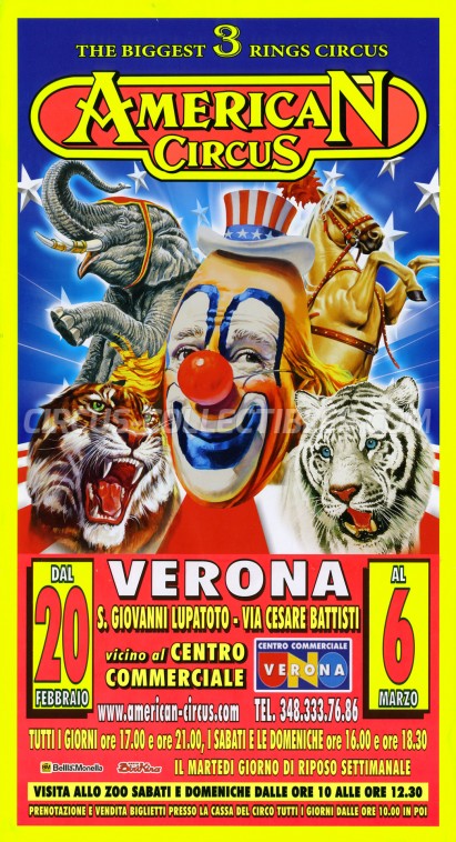 American Circus (Togni) Circus Poster - Italy, 2016