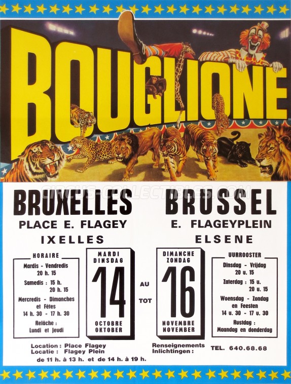 Alexandre Bouglione Circus Poster - Belgium, 1986