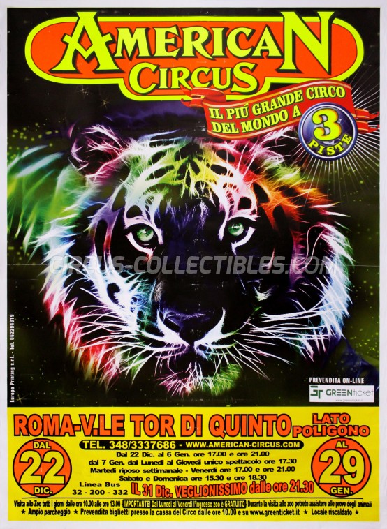 American Circus (Togni) Circus Poster - Italy, 2012