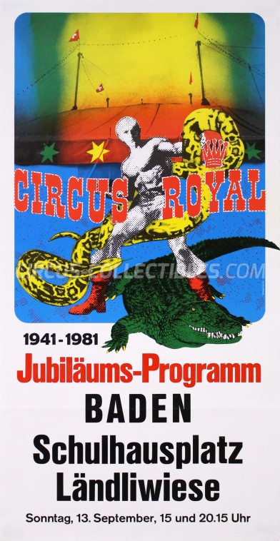 Royal (CH) Circus Poster - Switzerland, 1981