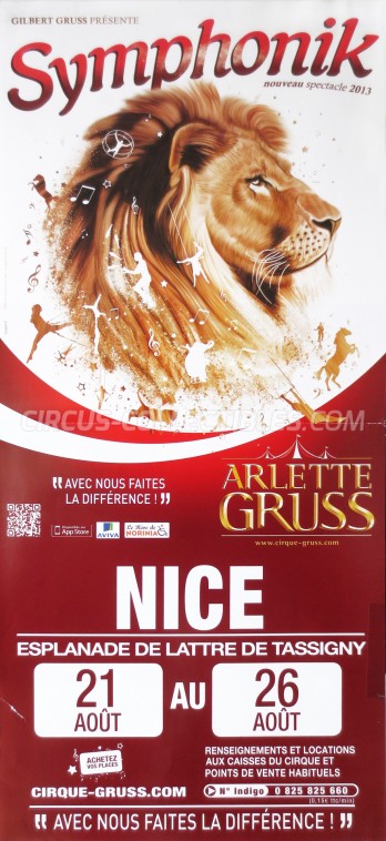 Arlette Gruss Circus Poster - France, 2013