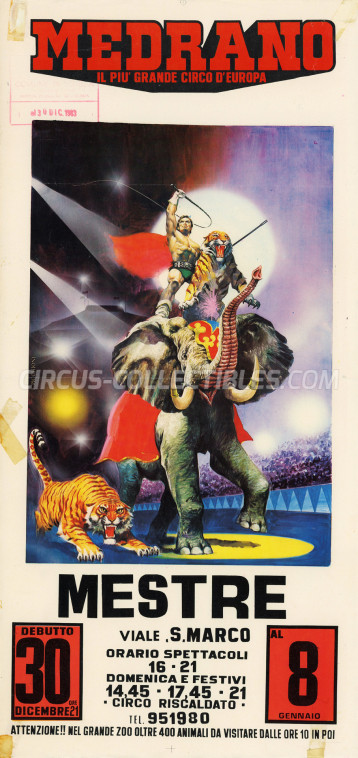 Medrano (Casartelli) Circus Poster - Italy, 1983