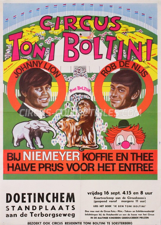 Toni Boltini Circus Poster - Netherlands, 1966