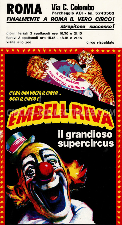 Embell Riva Circus Poster - Italy, 1987