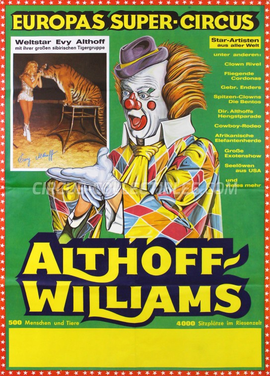 Althoff-Williams Circus Poster - Germany, 1978