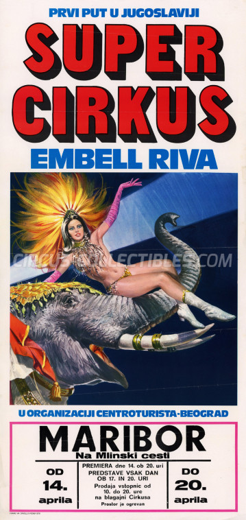 Embell Riva Circus Poster - Italy, 1976