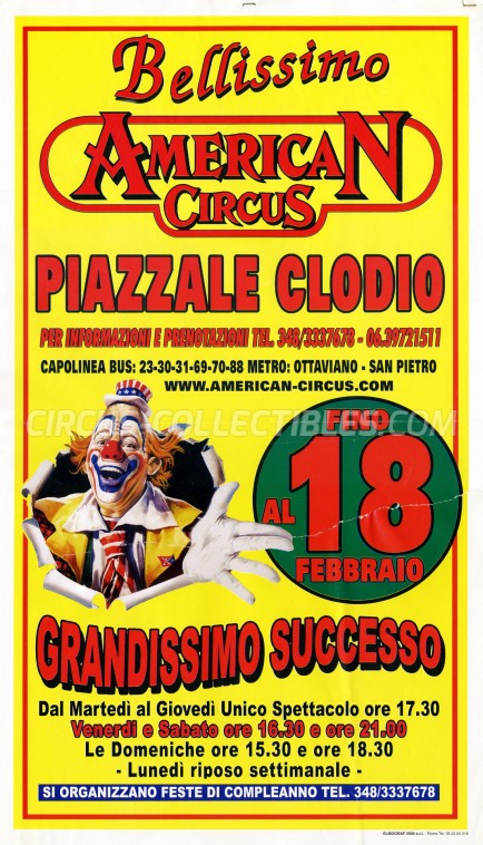 American Circus (Togni) Circus Poster - Italy, 2007