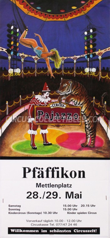 Pajazzo Circus Poster - Switzerland, 1994