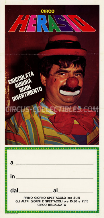 Herasio Circus Poster - Italy, 1985