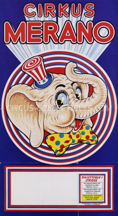 Merano Circus Poster - Norway, 1981