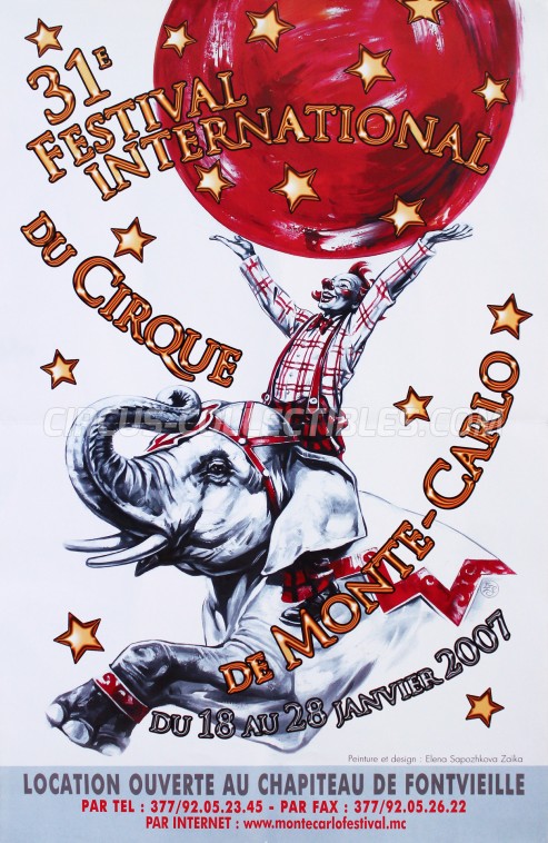 Festival International du Cirque de Monte-Carlo Circus Poster - Monaco, 2007