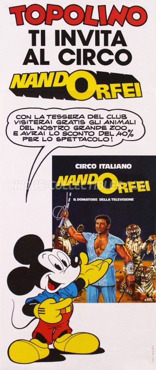 Nando Orfei Circus Poster - Italy, 1982