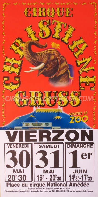 Christiane Gruss Circus Poster - France, 0