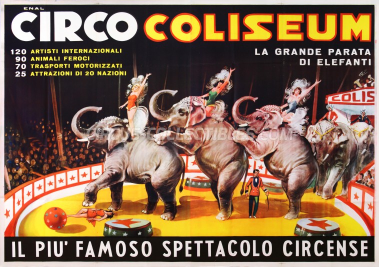 Coliseum Circus Poster - Italy, 