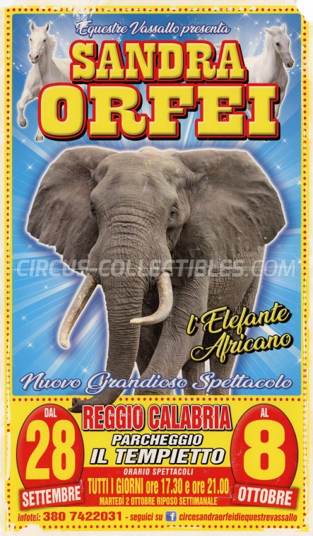 Sandra Orfei Circus Poster - Italy, 2018
