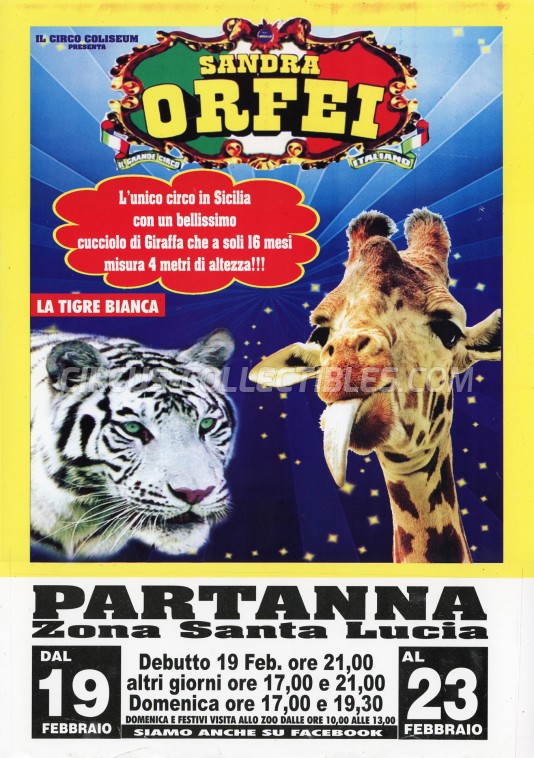 Sandra Orfei Circus Poster - Italy, 2014