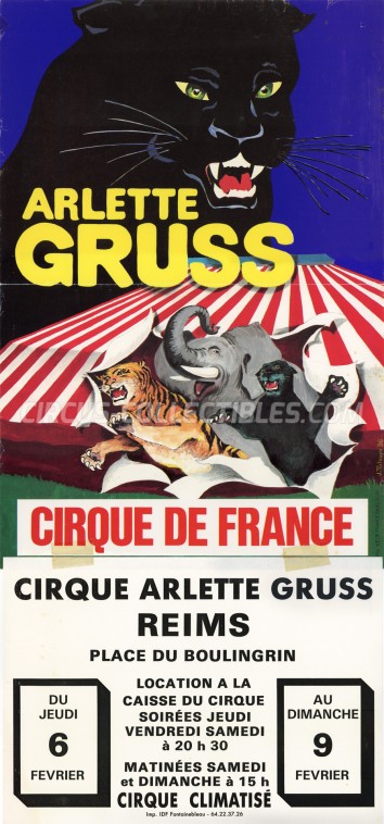 Arlette Gruss Circus Poster - France, 1986