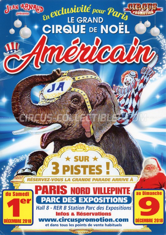 Le Grand Cirque de Noël Américain Circus Poster - France, 2018