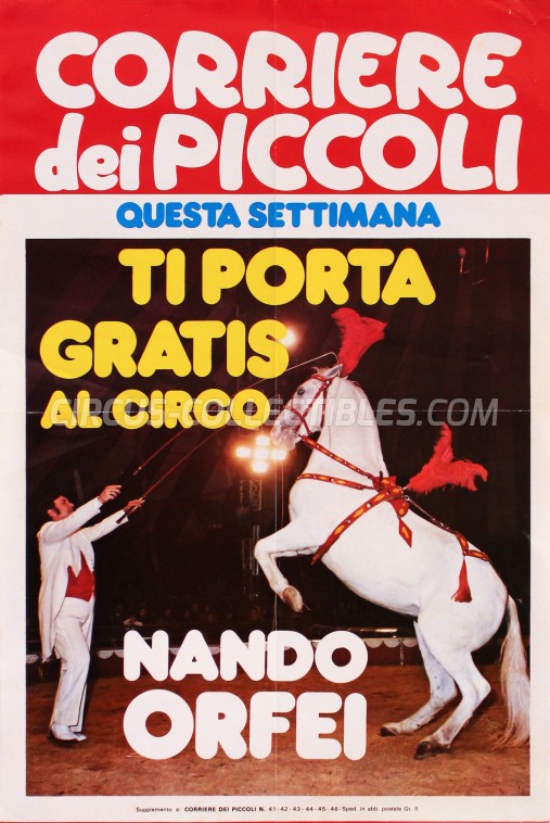 Nando Orfei Circus Poster - Italy, 1982