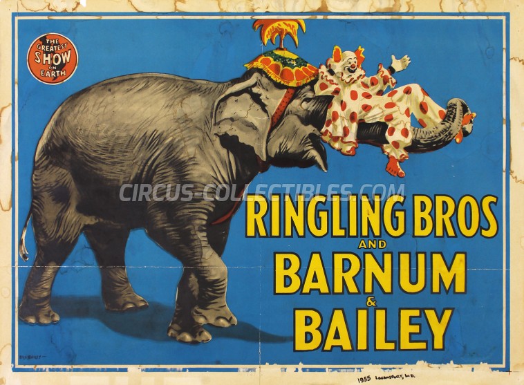 Ringling Bros. and Barnum & Bailey Circus Circus Poster - USA, 1955