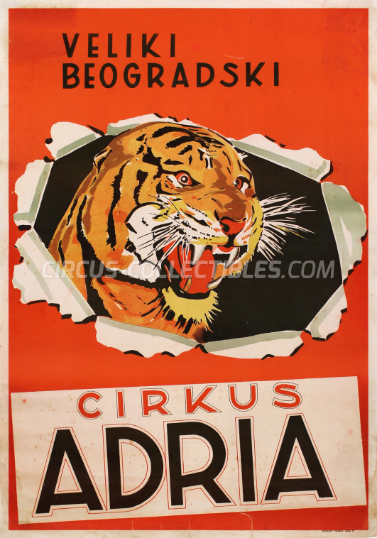 Adria Circus Poster - Serbia, 1956