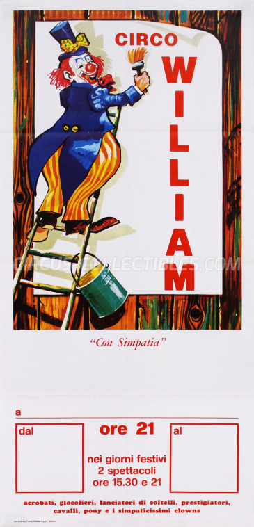 William Circus Poster - Italy, 