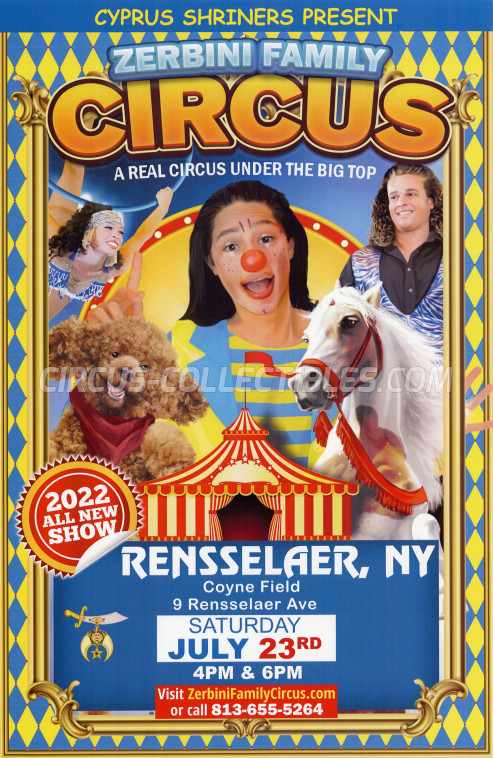 Zerbini Family Circus Circus Poster - USA, 2022