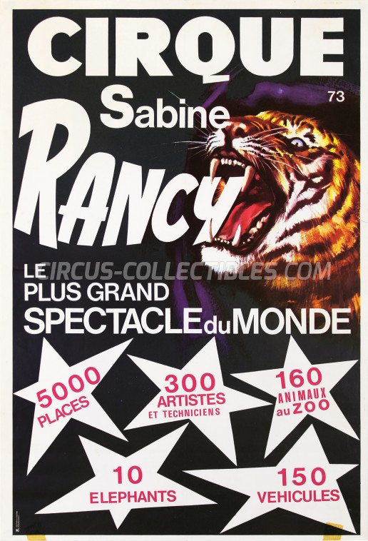 Sabine Rancy Circus Poster - France, 1973