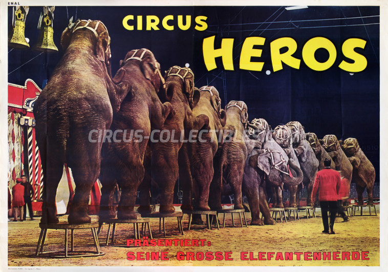 Heros (Togni) Circus Poster - Italy, 1966