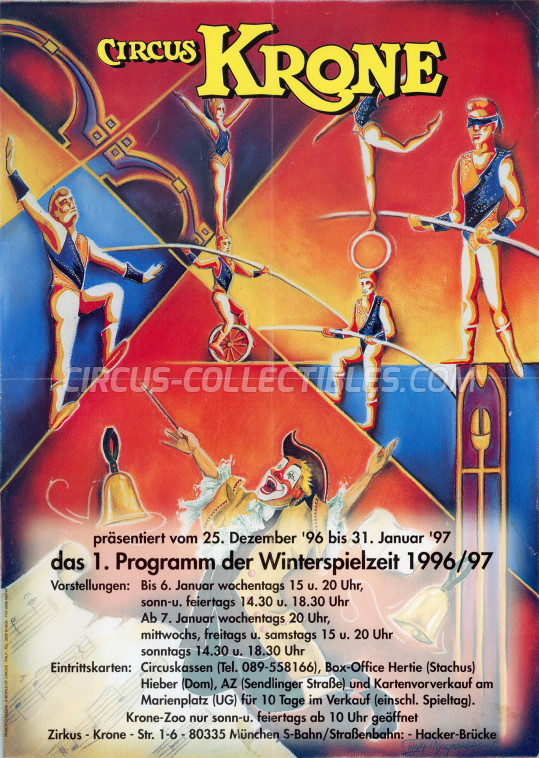 Krone Circus Poster - Germany, 1996